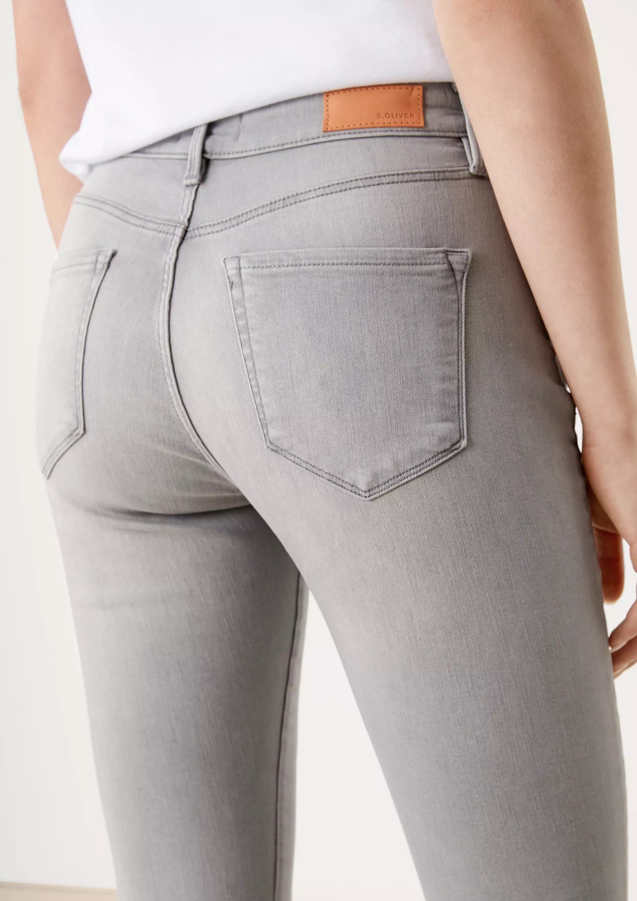 s.Oliver Izabell Women's Skinny Jeans - Light Grey Garment Wash