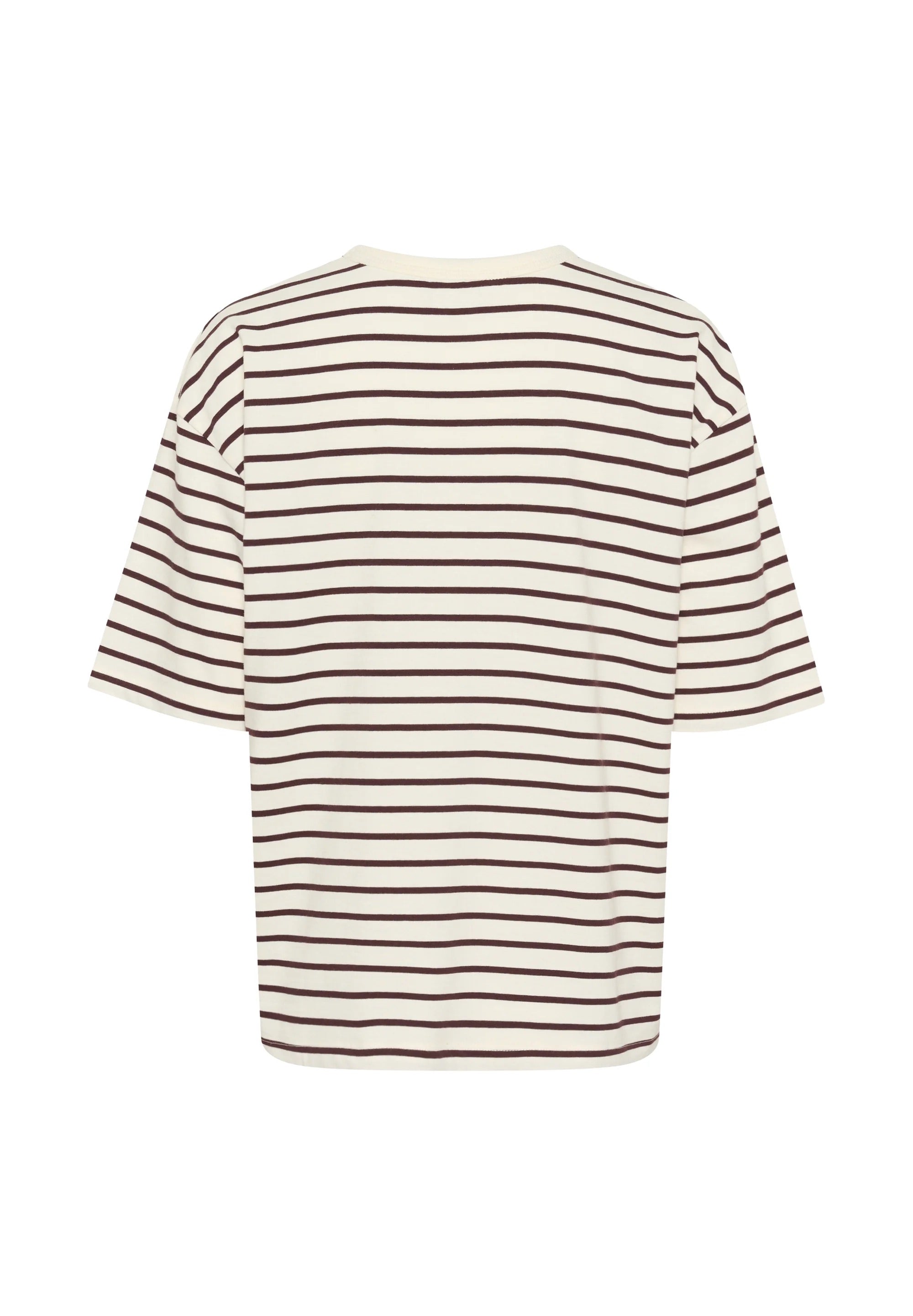 Kaffe Kawinny Breton Stripe Oversized T-Shirt – Half Sleeve | Women's Designer Outlet