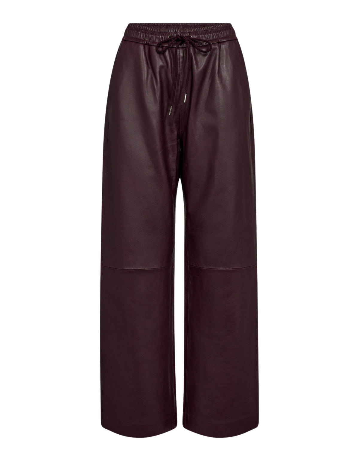 Co'couture Phoebe CC leren instapbroek – bordeauxrood