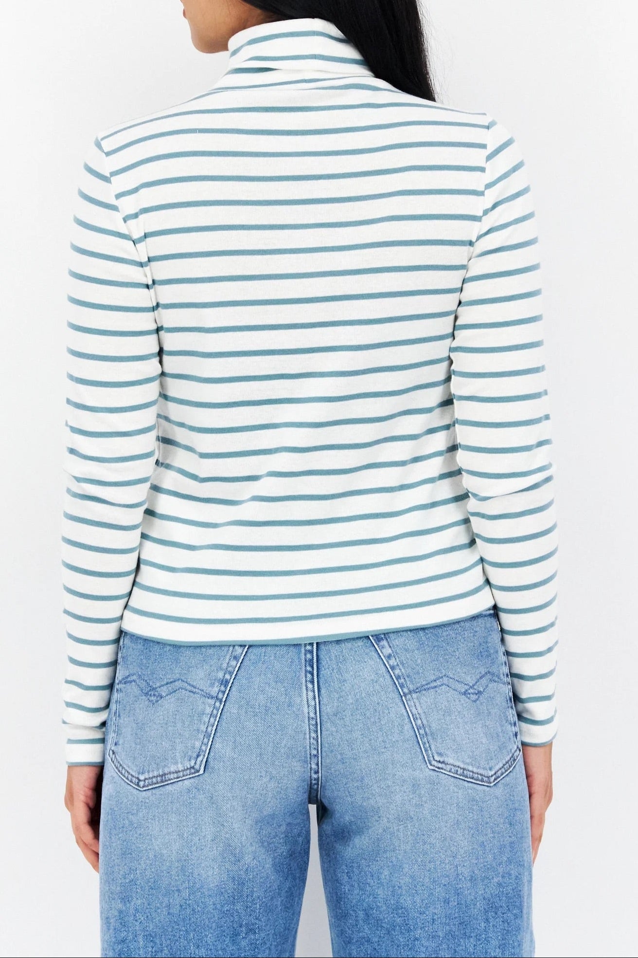 s.Oliver Striped Turtleneck Long-Sleeve Top