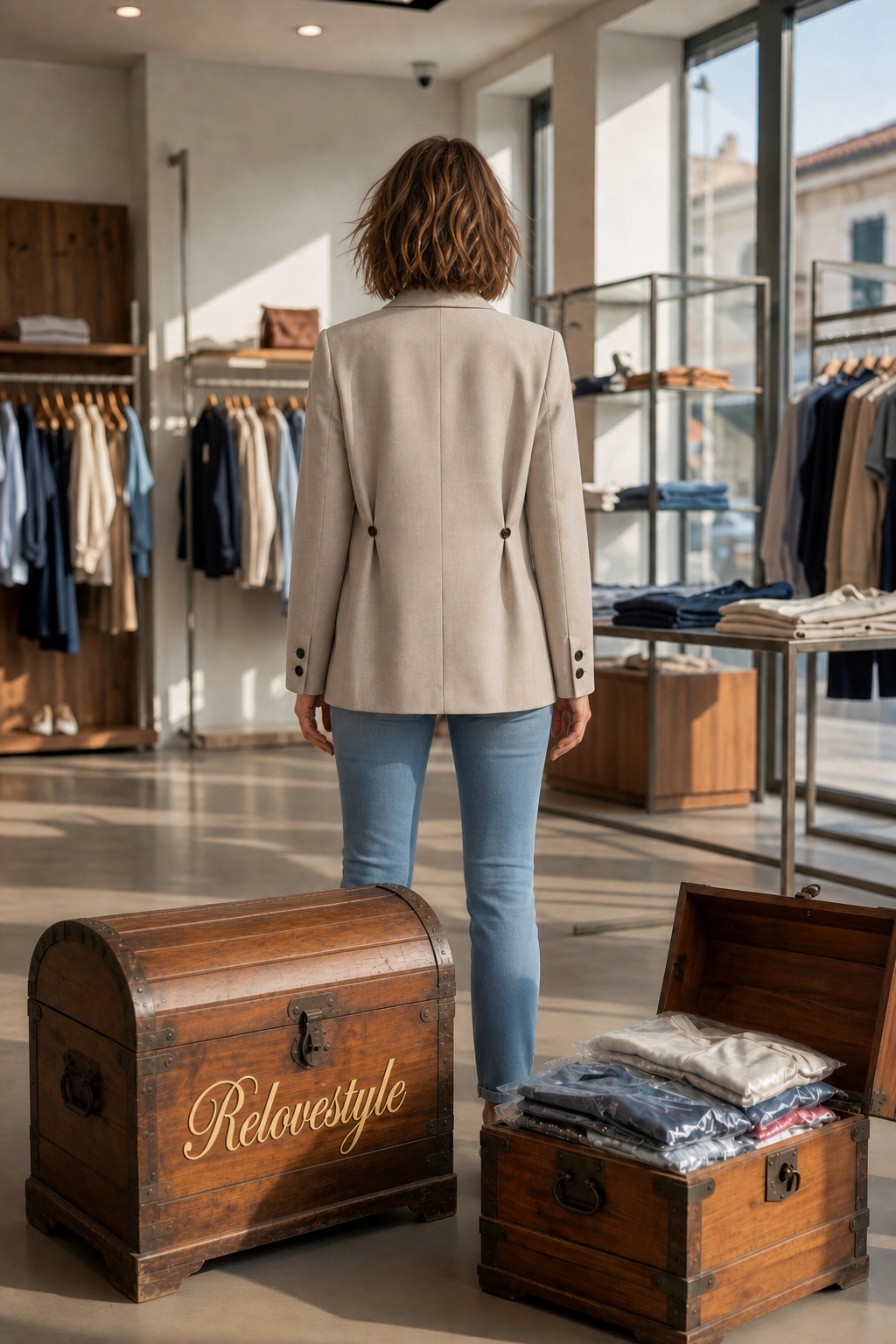 Co'couture oversized blazer met één knoop – zand