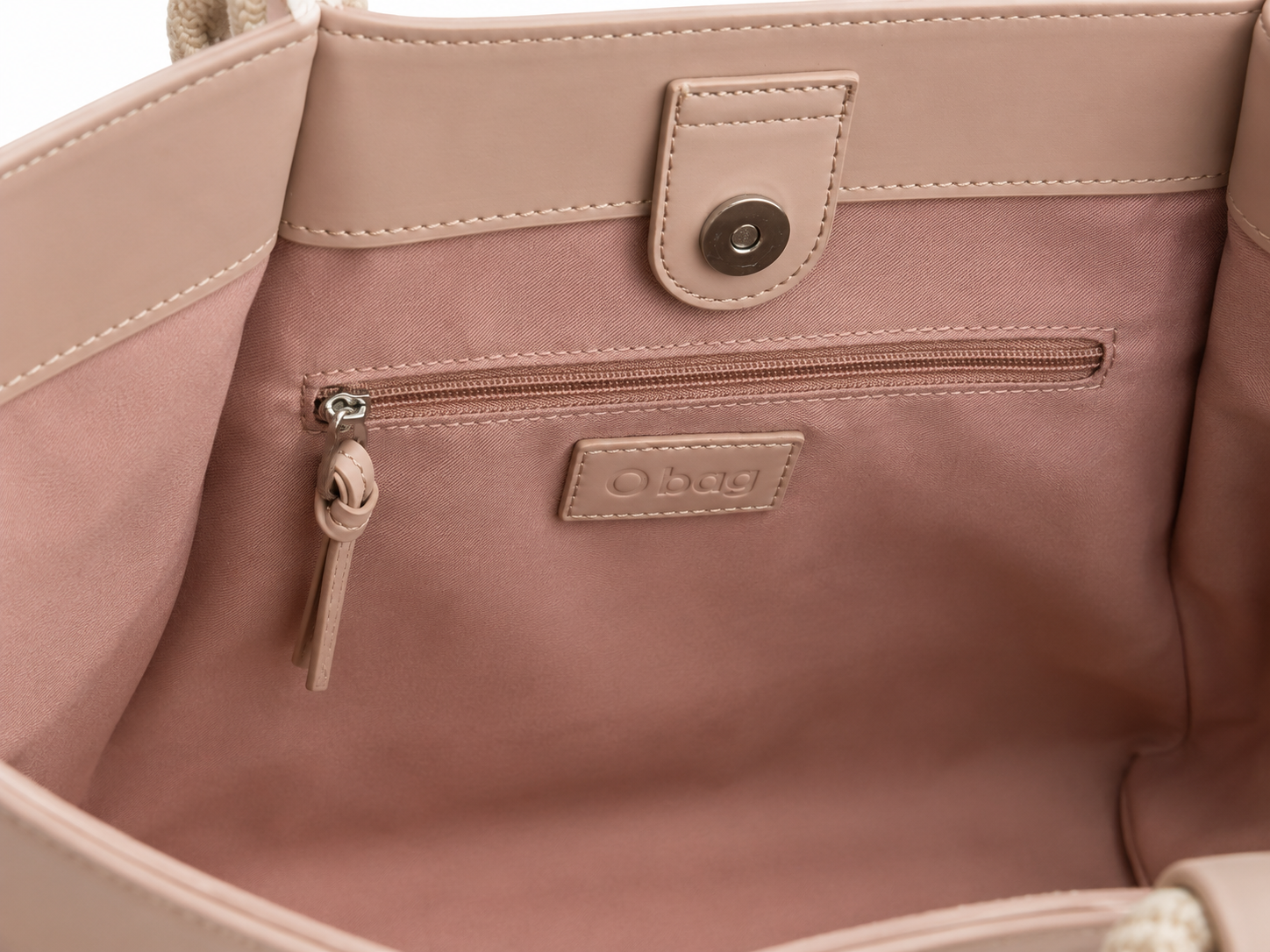 O Bag Unica Taupe Faux Leather Tote Bag – Rope Handle | Women