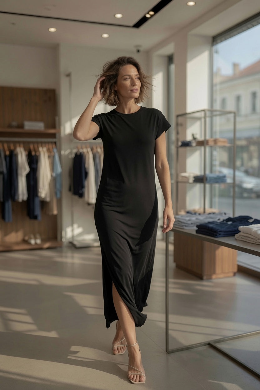 PIECES PCANDORA SS O-Neck Lena Maxi Dress