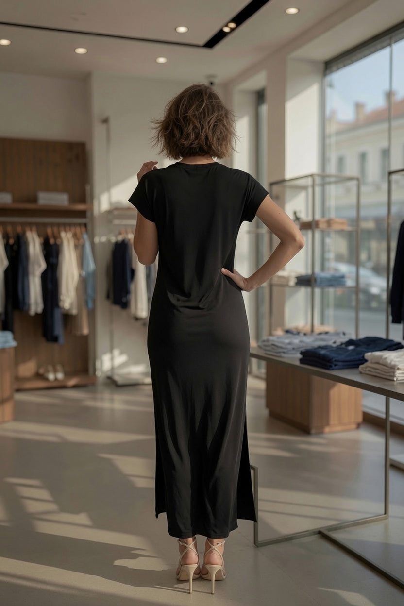 PIECES PCANDORA SS O-Neck Lena Maxi Dress