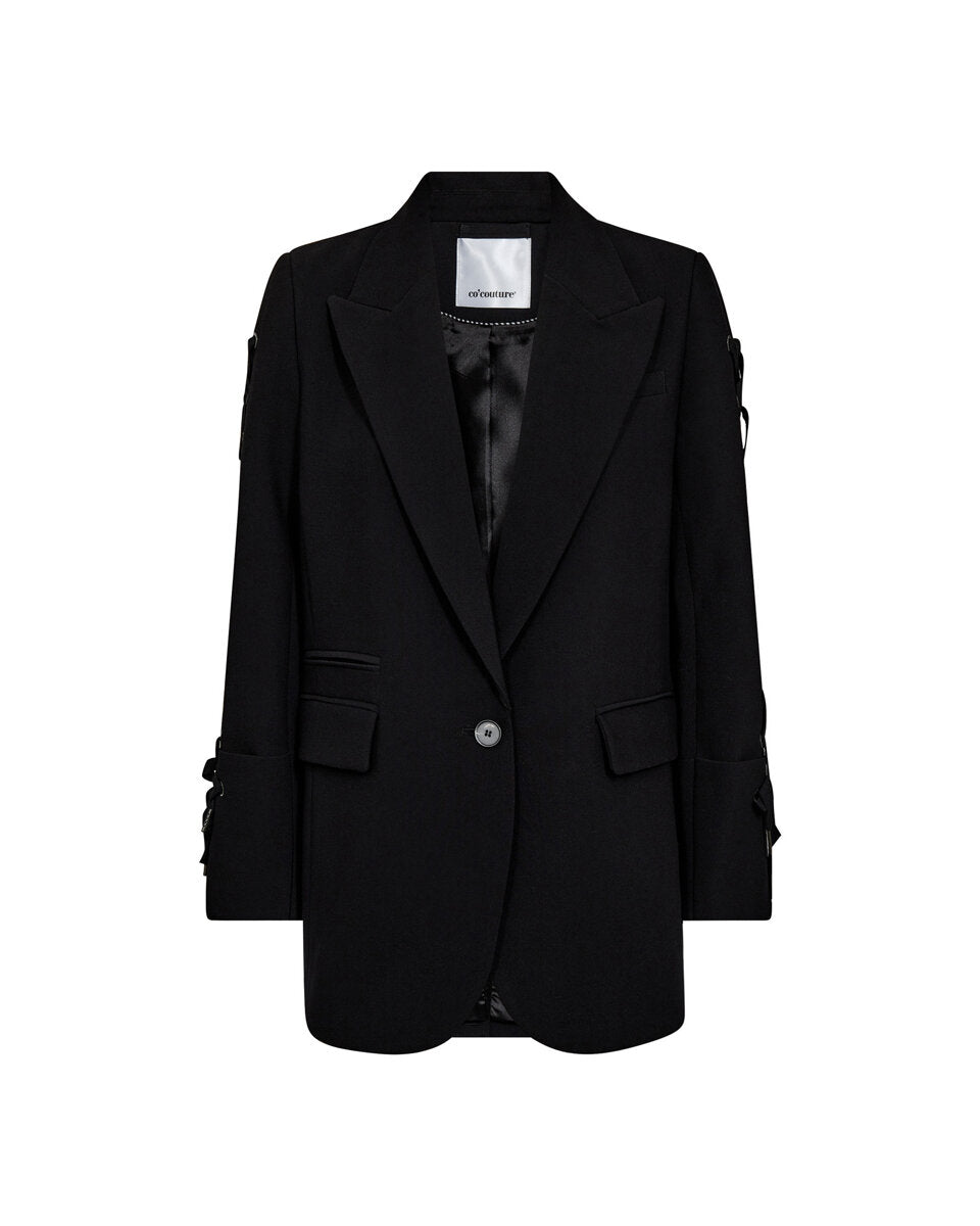 Co'couture Vola CC blazer met broderie – zwart