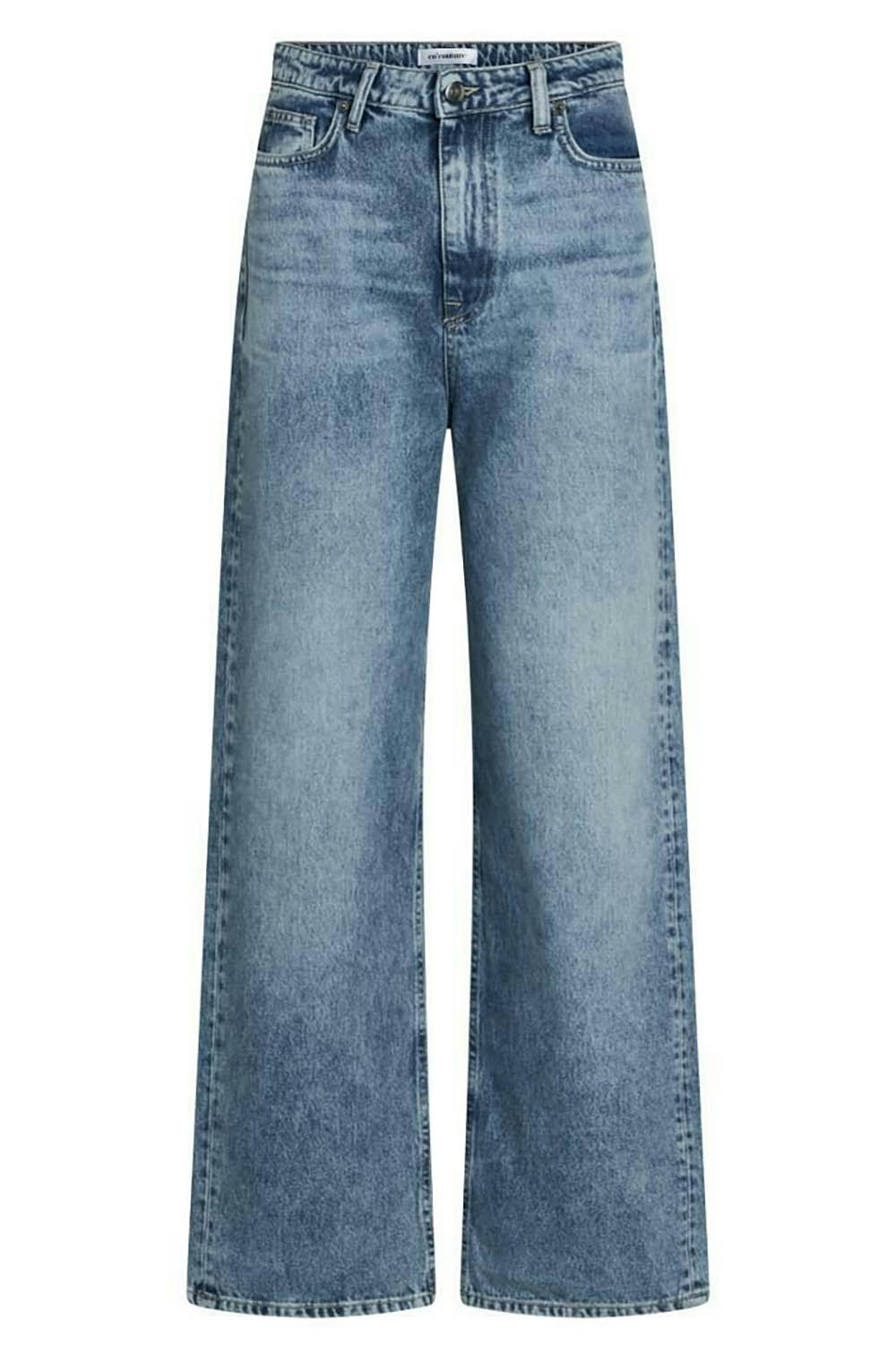 Co'couture Vika jeans zonder stretch met wijde pijpen – blauw