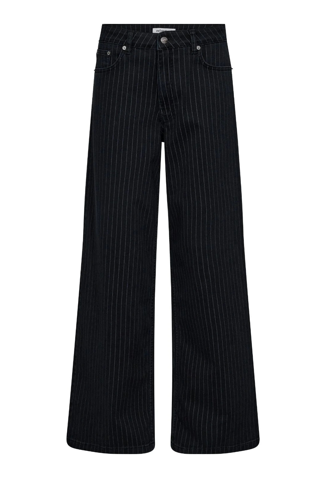 Co'couture Pincc jeans met wijde pijpen – zwart