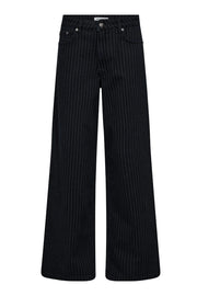 Co'couture Pincc jeans met wijde pijpen – zwart