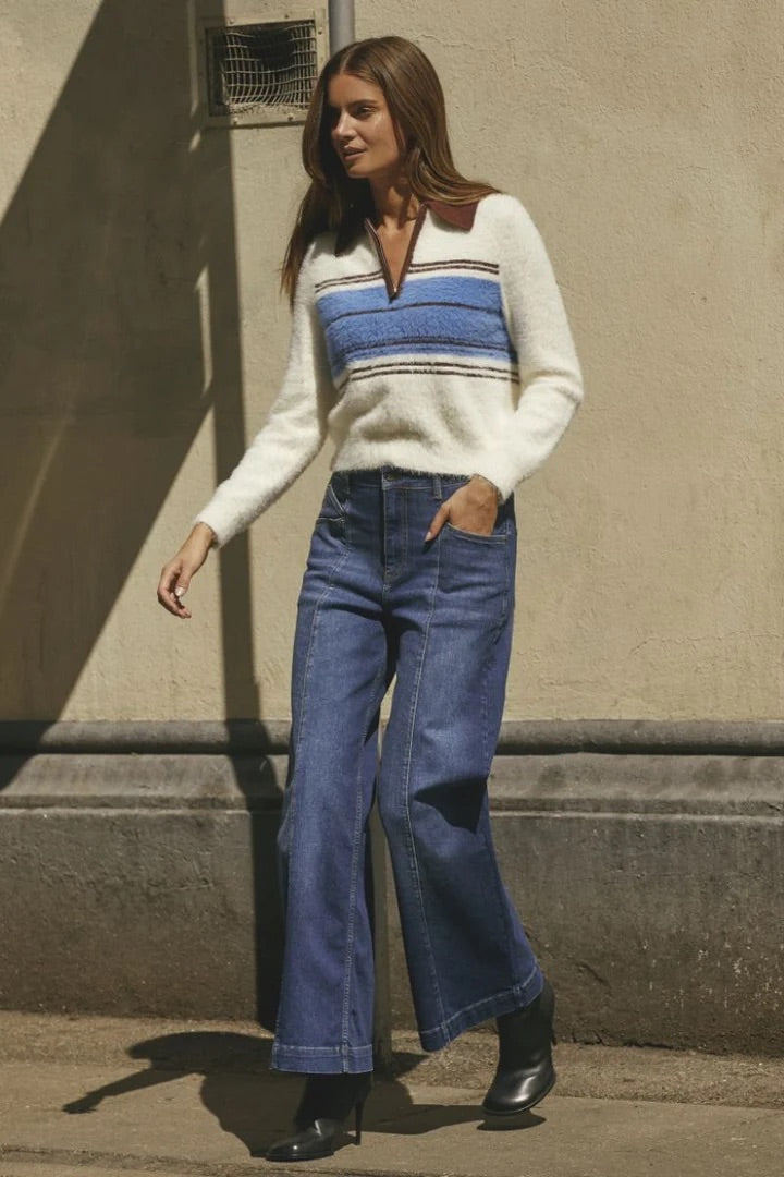 Co'couture Tyler CC jeans met wijde pijpen – denimblauw