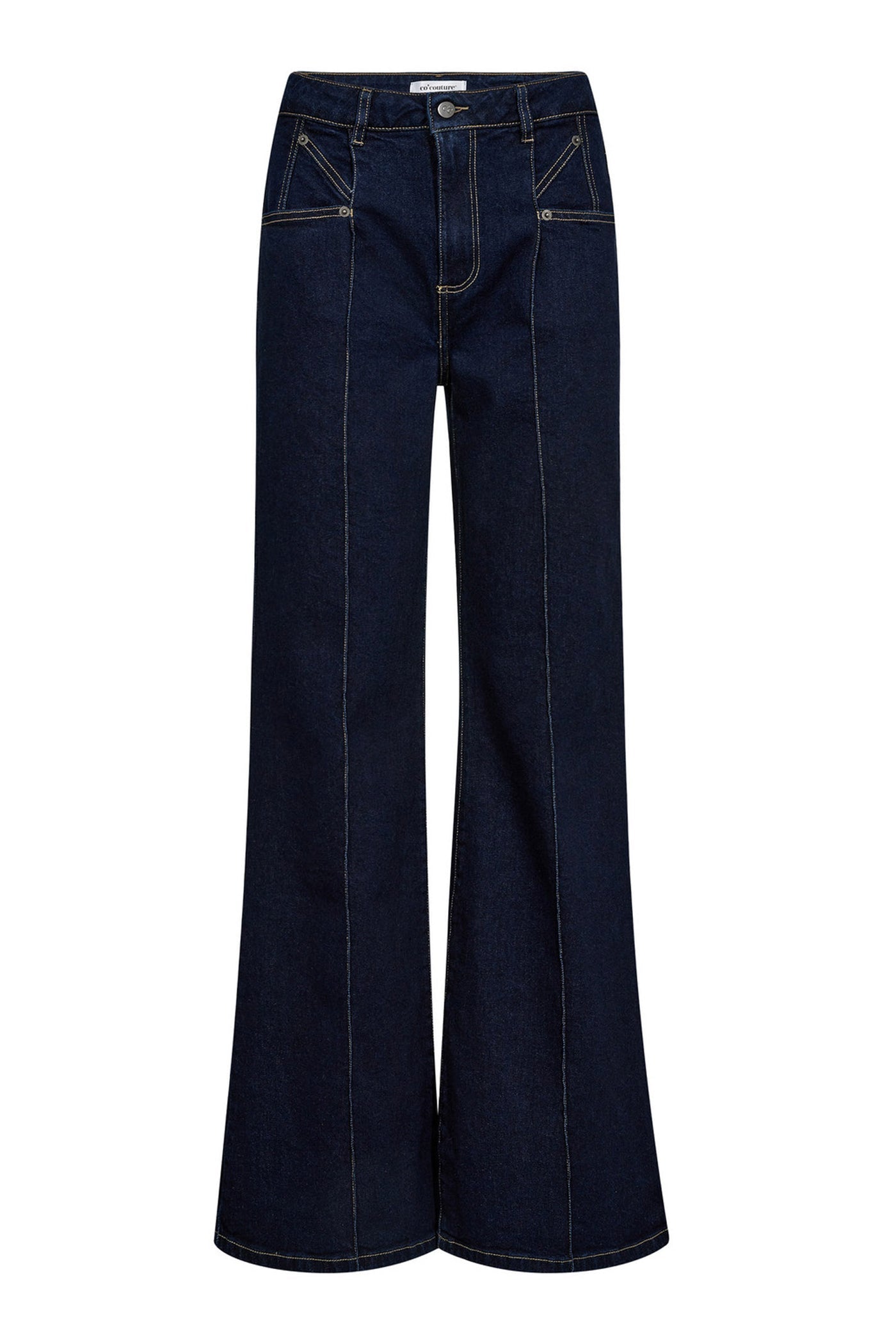 Co'couture Theo CC jeans met wijde pijpen – donkere denim