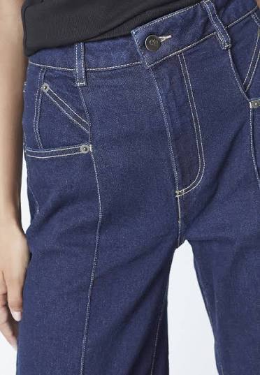Co'couture Theo CC jeans met wijde pijpen – donkere denim