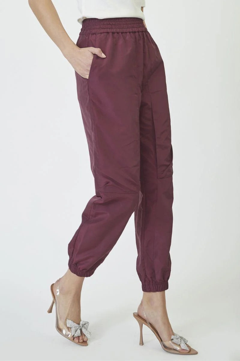 Co'couture Trice CC Tech joggingbroek – bordeauxrood