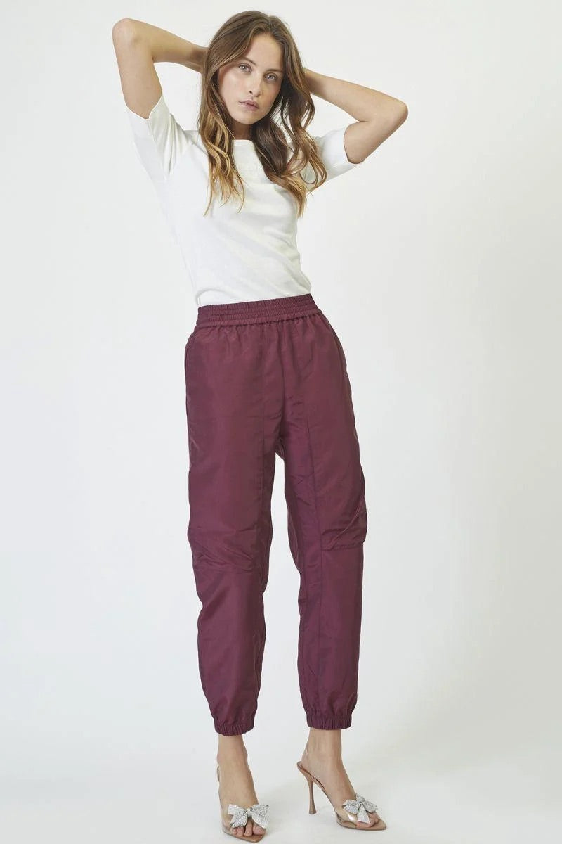 Co'couture Trice CC Tech joggingbroek – bordeauxrood
