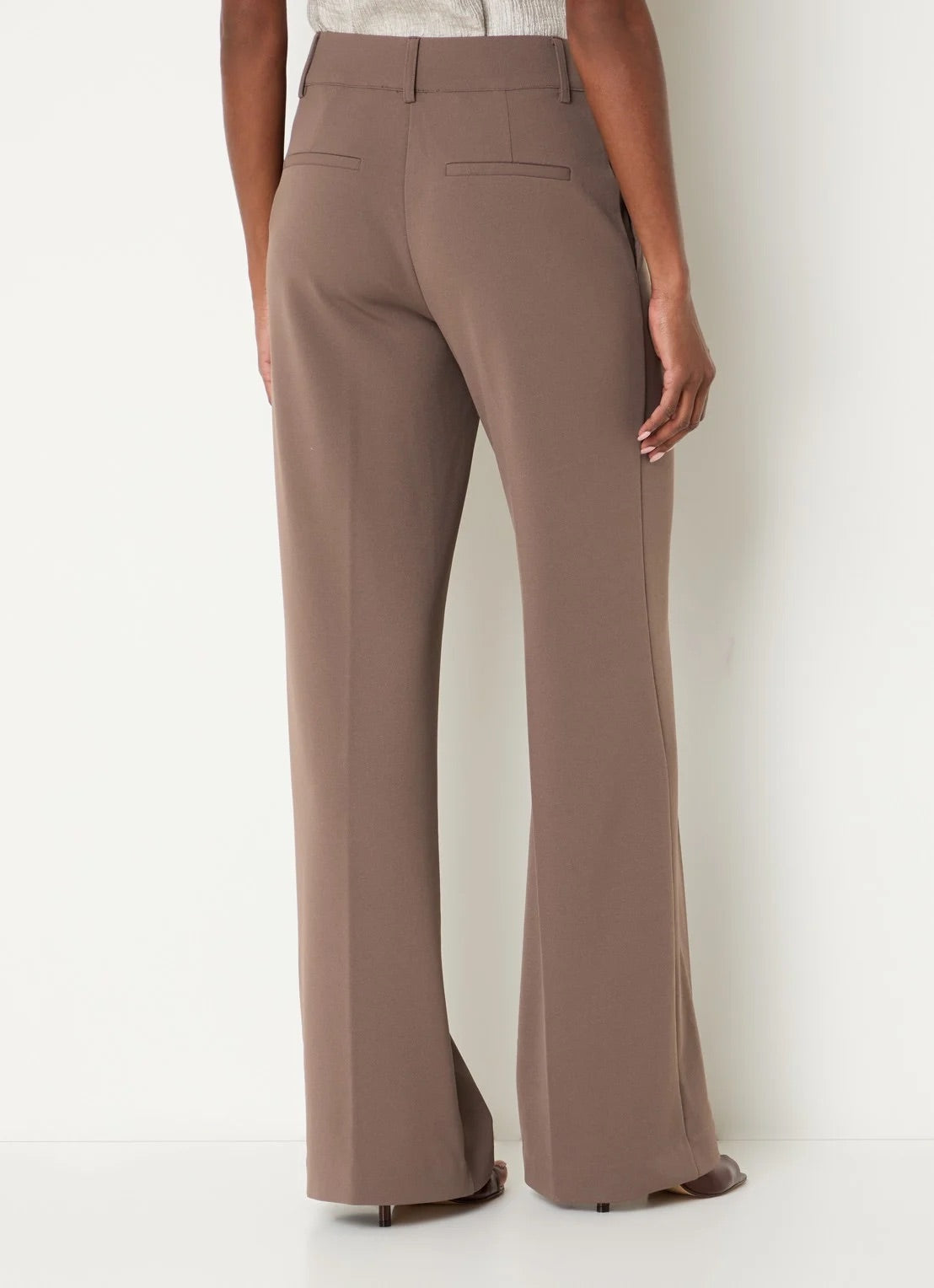 Co'couture Matty broek met golvende naad en wijde pijpen – mauve