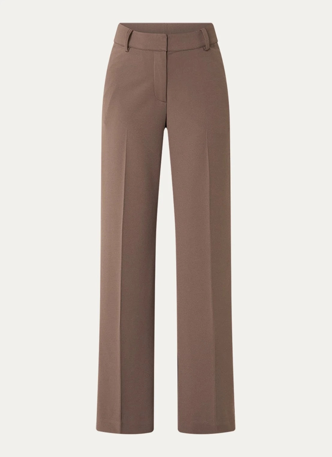 Co'couture Matty broek met golvende naad en wijde pijpen – mauve