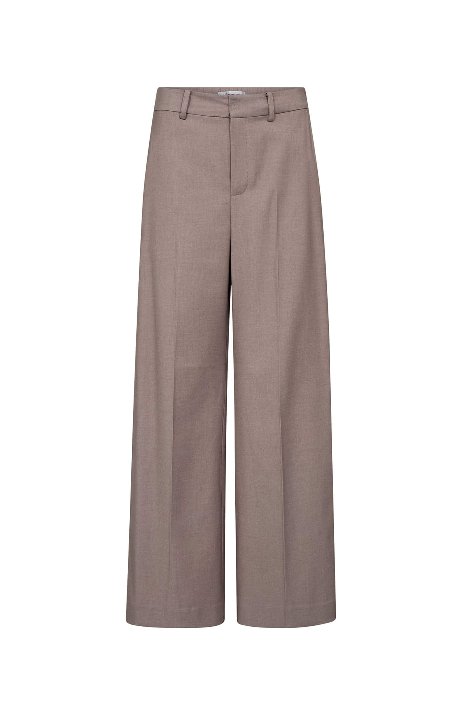 Co'couture Matty broek met golvende naad en wijde pijpen – mauve