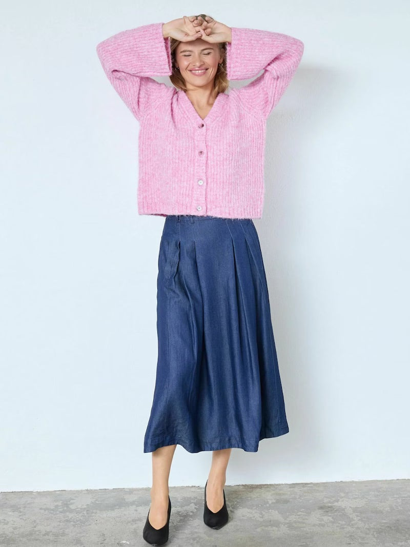 Co'couture Charlie vest met V-hals – lichtroze