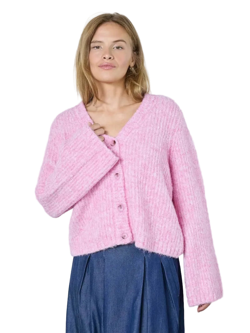 Co'couture Charlie vest met V-hals – lichtroze
