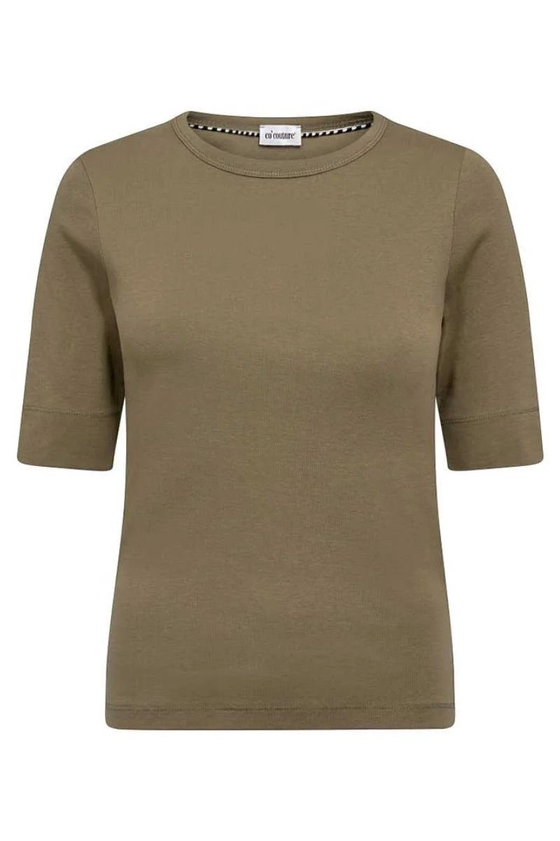 Co'couture Granny CC T-shirt met korte mouwen – legergroen