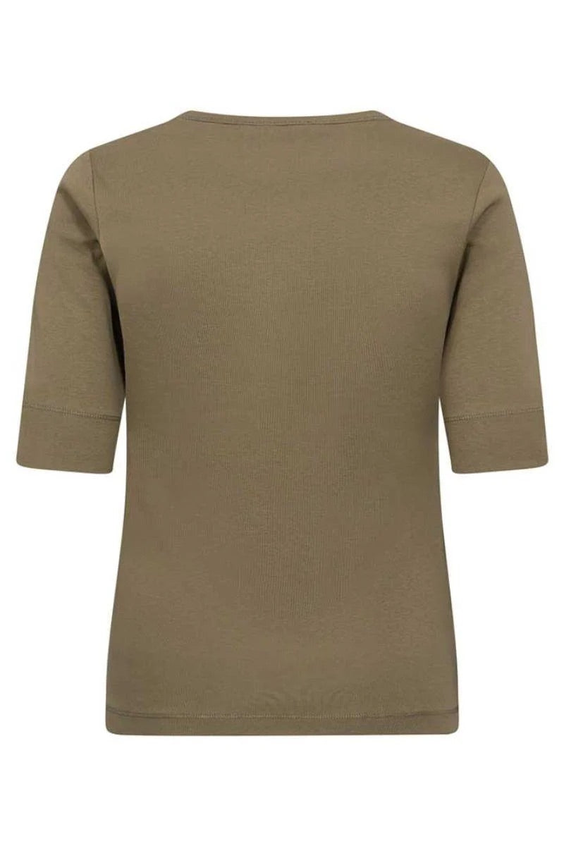 Co'couture Granny CC T-shirt met korte mouwen – legergroen