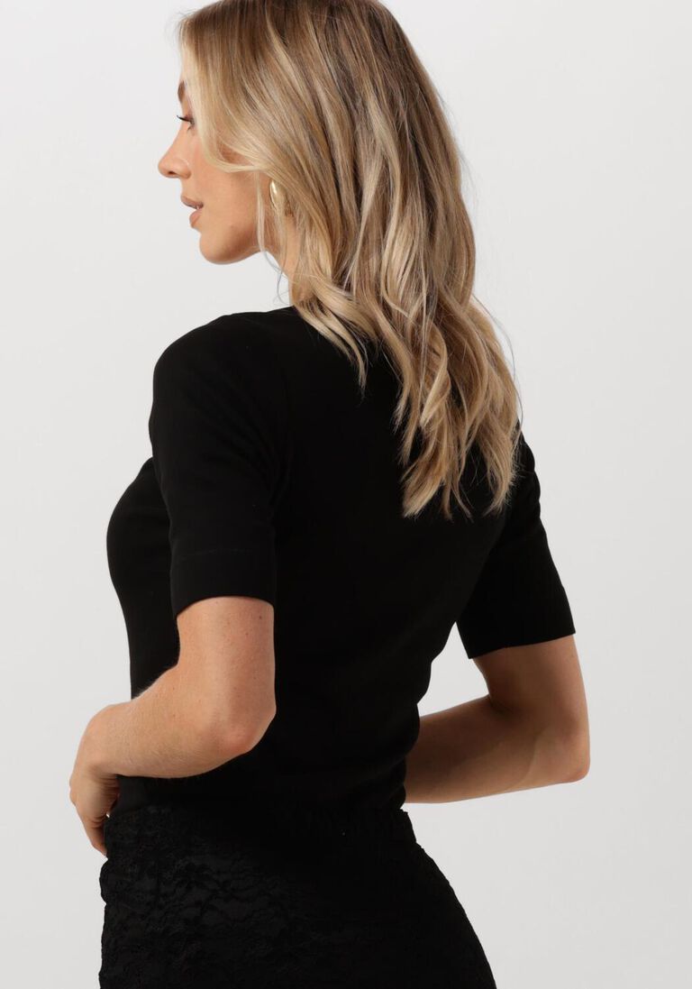 Co'couture Granny CC T-shirt met logo – zwart