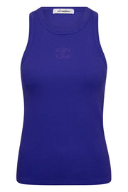Co'couture Sahara CC tanktop met borduursel – New Blue