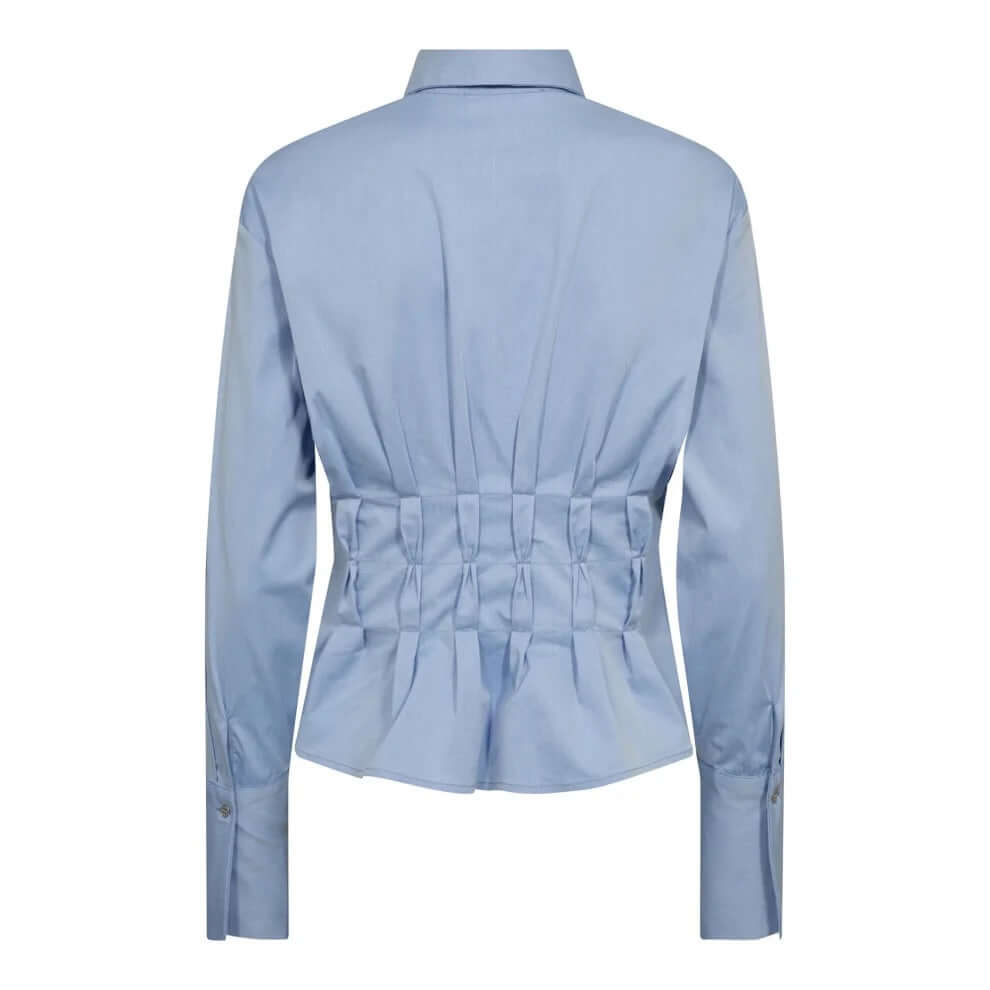 Co'couture Poppy CC geplooid overhemd – lichtblauw