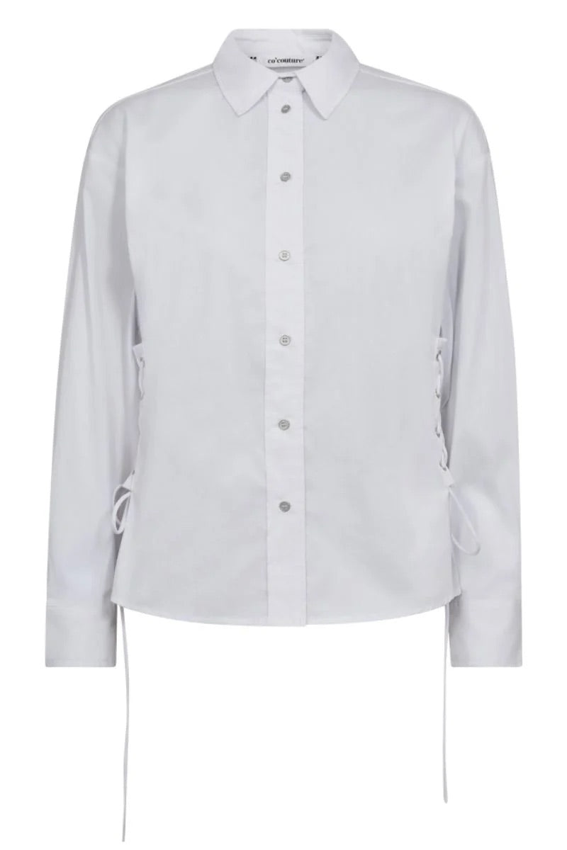 Co'couture Poppy overhemd met broderie en strik