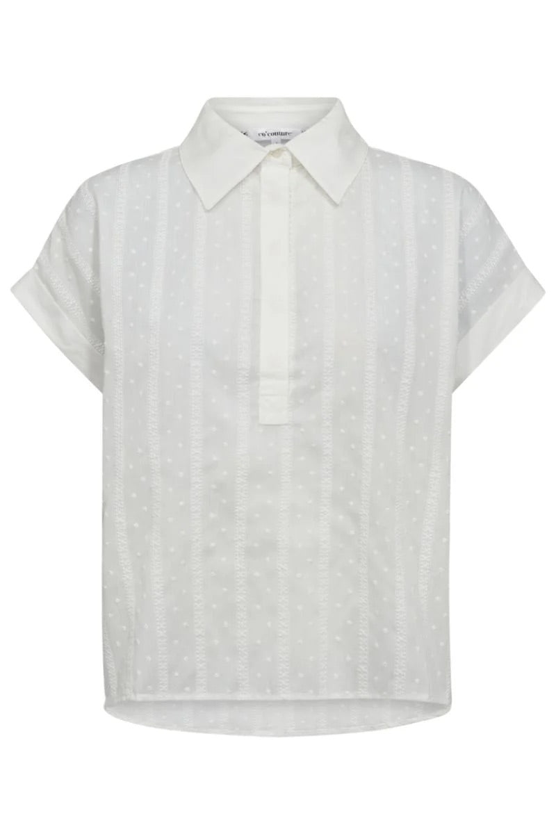 Co'couture Maddie CC top met korte mouwen – wit