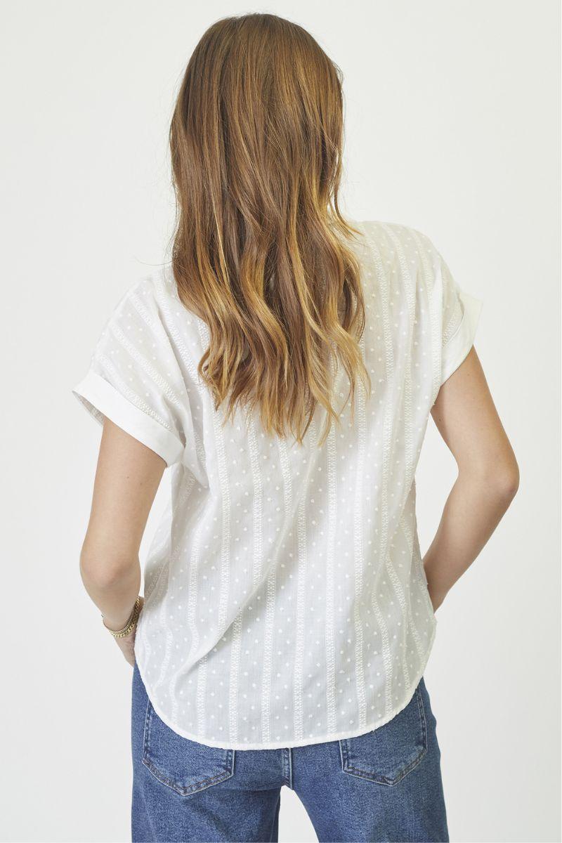 Co'couture Maddie CC top met korte mouwen – wit