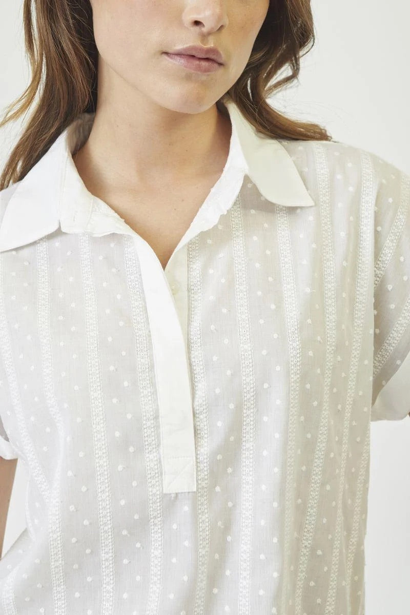 Co'couture Maddie CC top met korte mouwen – wit