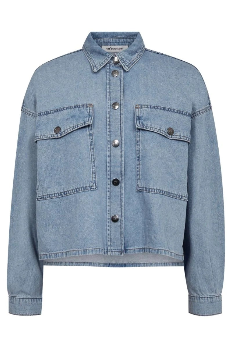 Co'couture Cindy CC denimoverhemd met verwassen afwerking