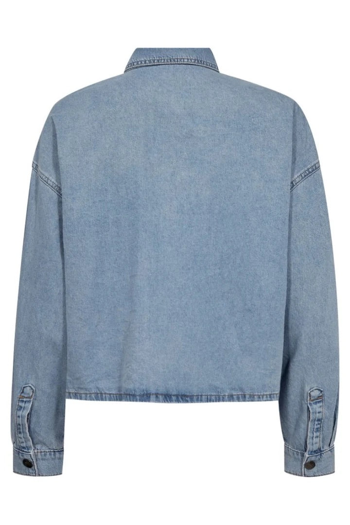Co'couture Cindy CC denimoverhemd met verwassen afwerking