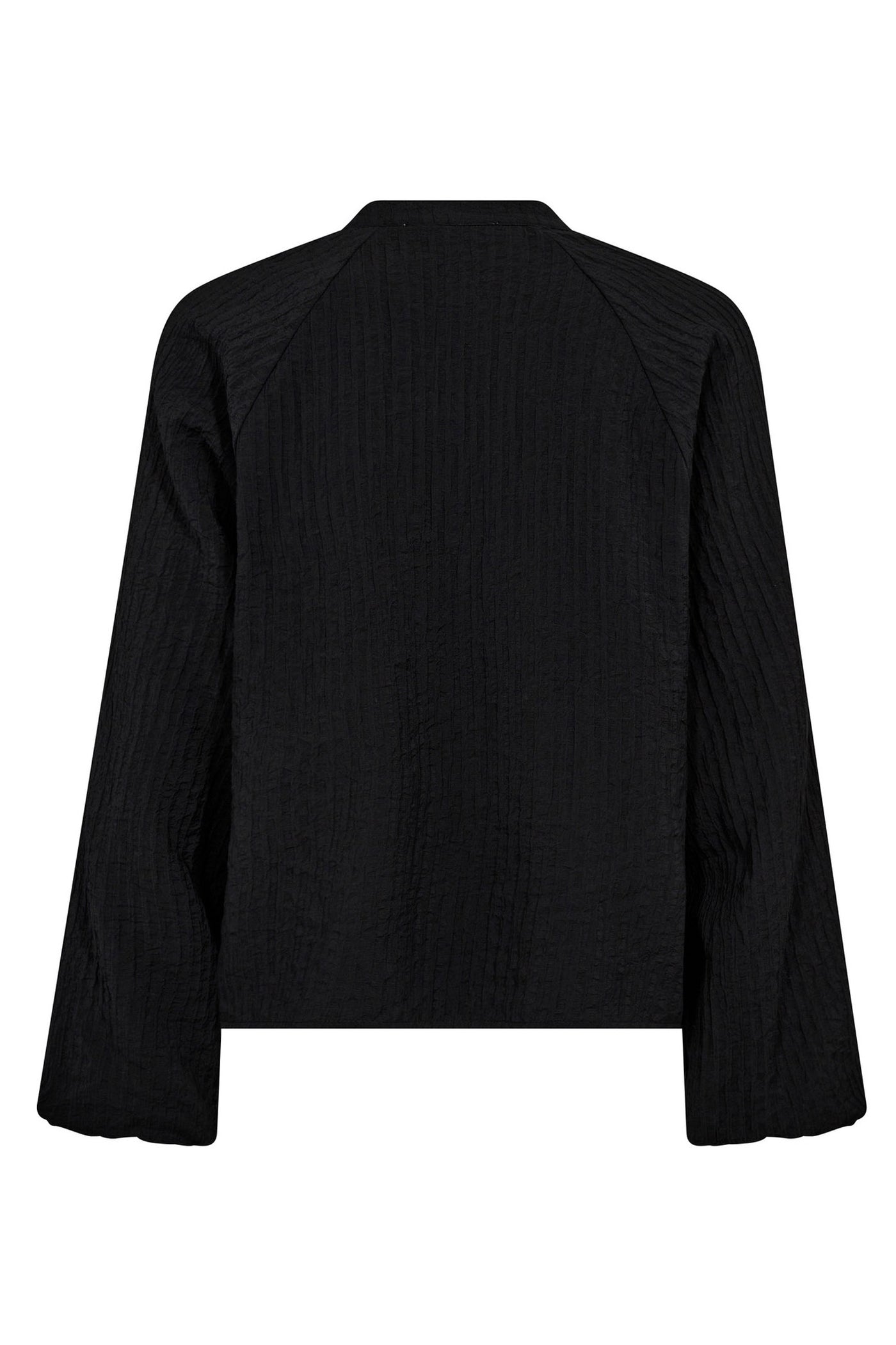 Co'couture Shina CC kanten overhemd met V-hals – zwart
