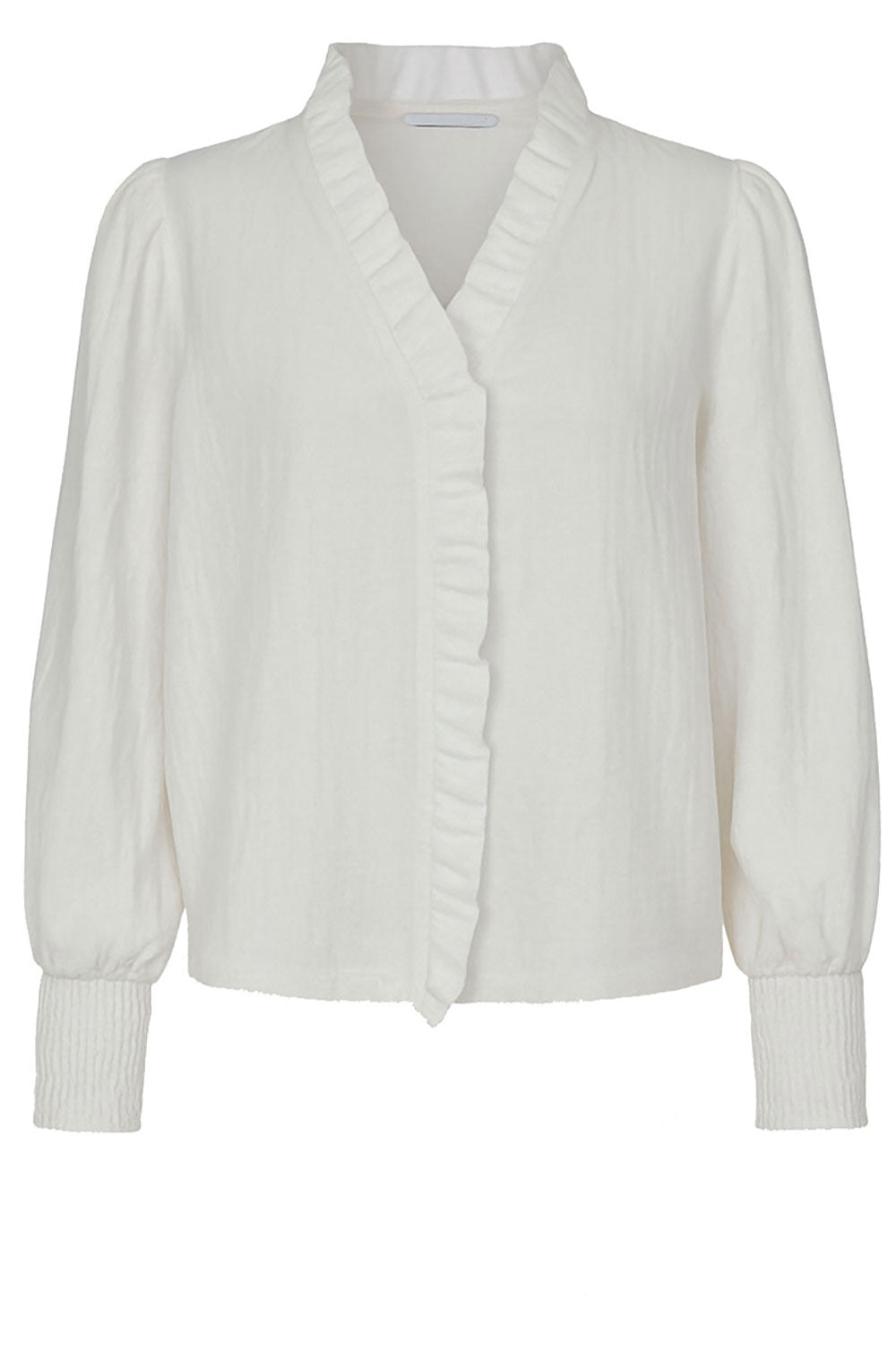 Co'couture Shina CC viscoseblouse met ruches – naturel