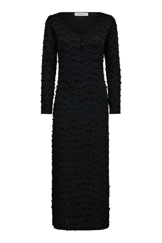 Co'couture Pompom CC jurk – zwart