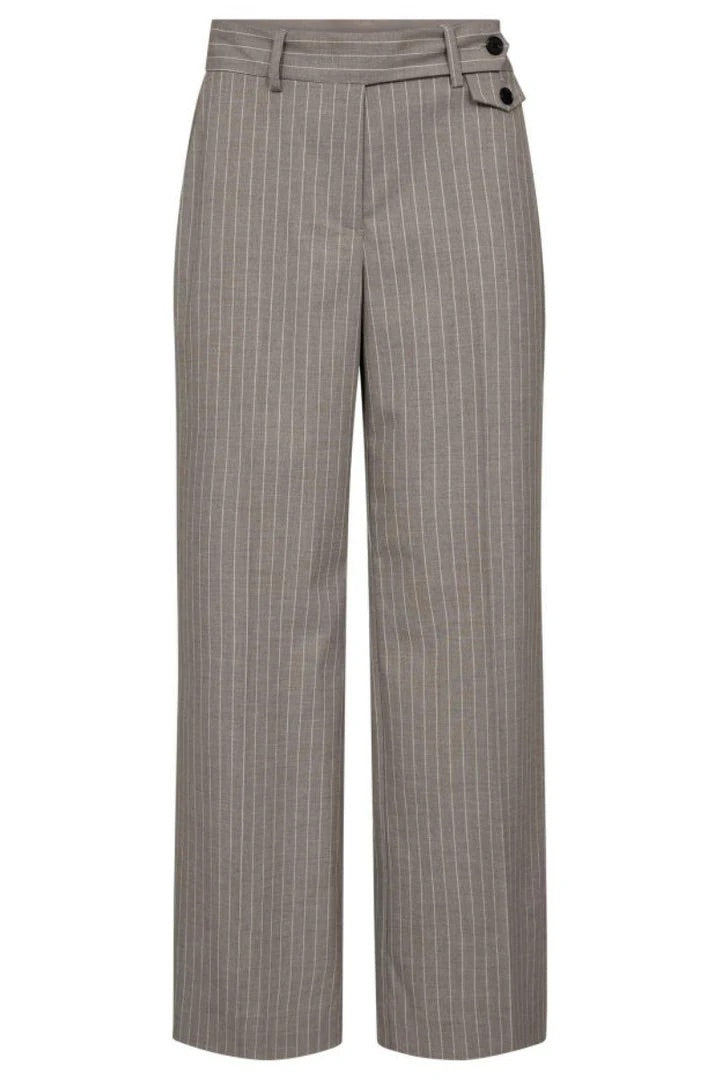 Co'couture Quin Pin broek met wijde pijpen – nertskleur