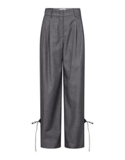 Co'couture geklede broek met wijde pijpen – grijs