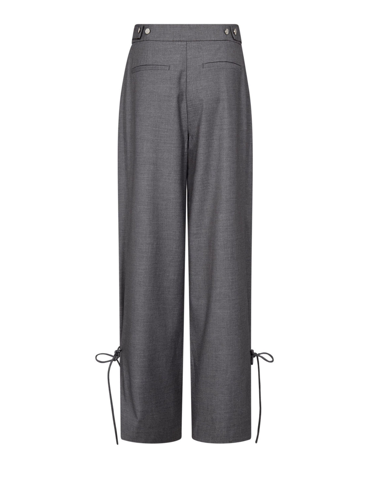 Co'couture geklede broek met wijde pijpen – grijs