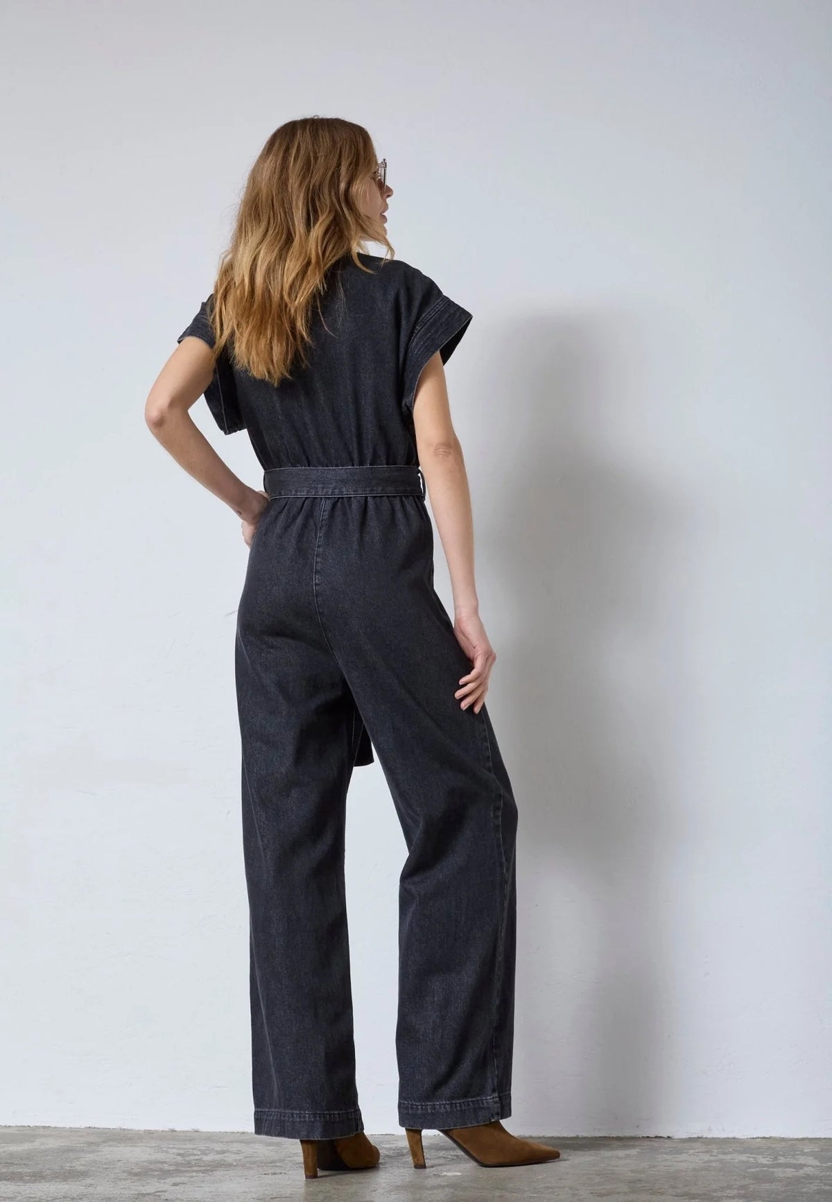 Co'couture Pancy CC jumpsuit met ritssluiting – zwart