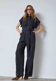 Co'couture Pancy CC jumpsuit met ritssluiting – zwart