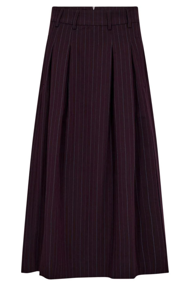 Co'couture Anya CC Trinny plooirok – pruimpaars