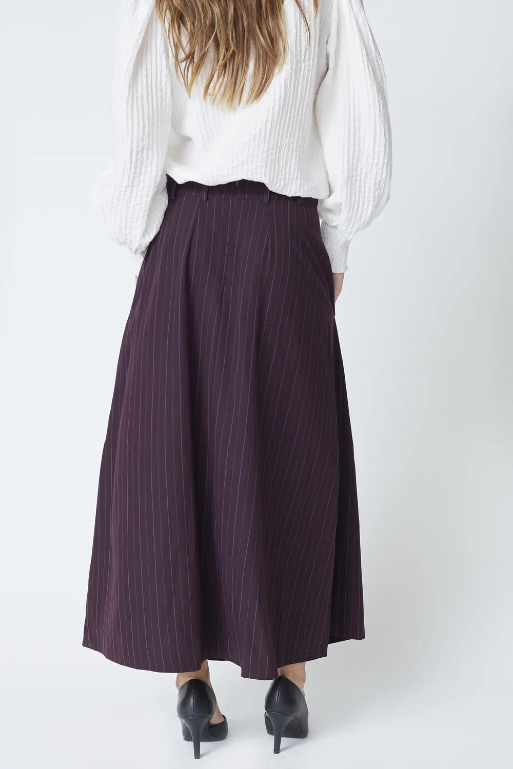 Co'couture Anya CC Trinny plooirok – pruimpaars