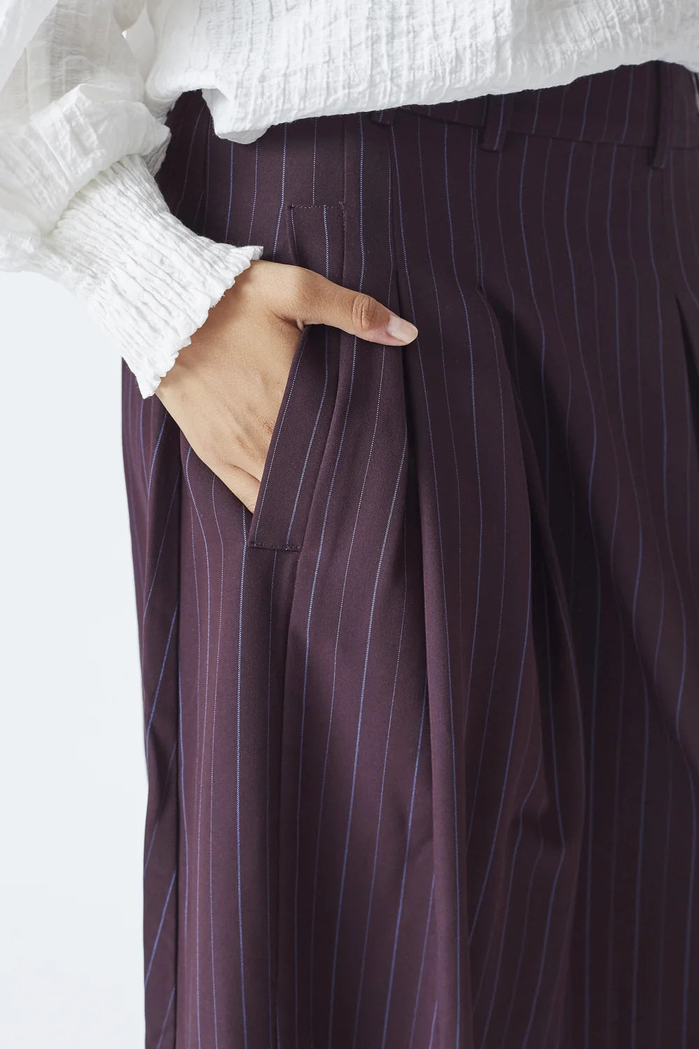 Co'couture Anya CC Trinny plooirok – pruimpaars