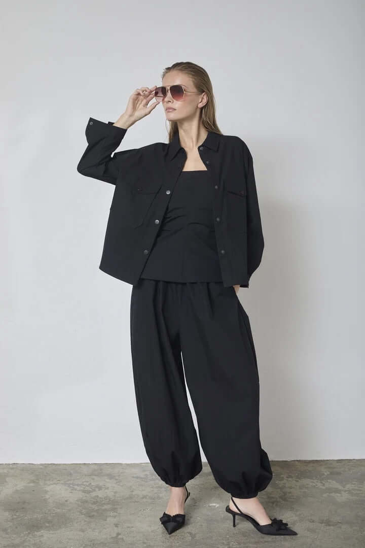 Co'couture Acasia CC overhemd met lange mouwen – zwart