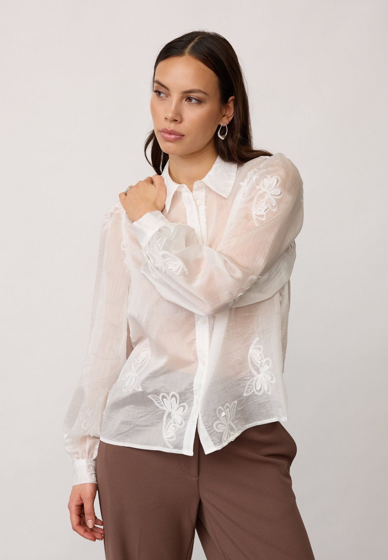 Co'couture Novin CC Embroidered Shirt – Off White