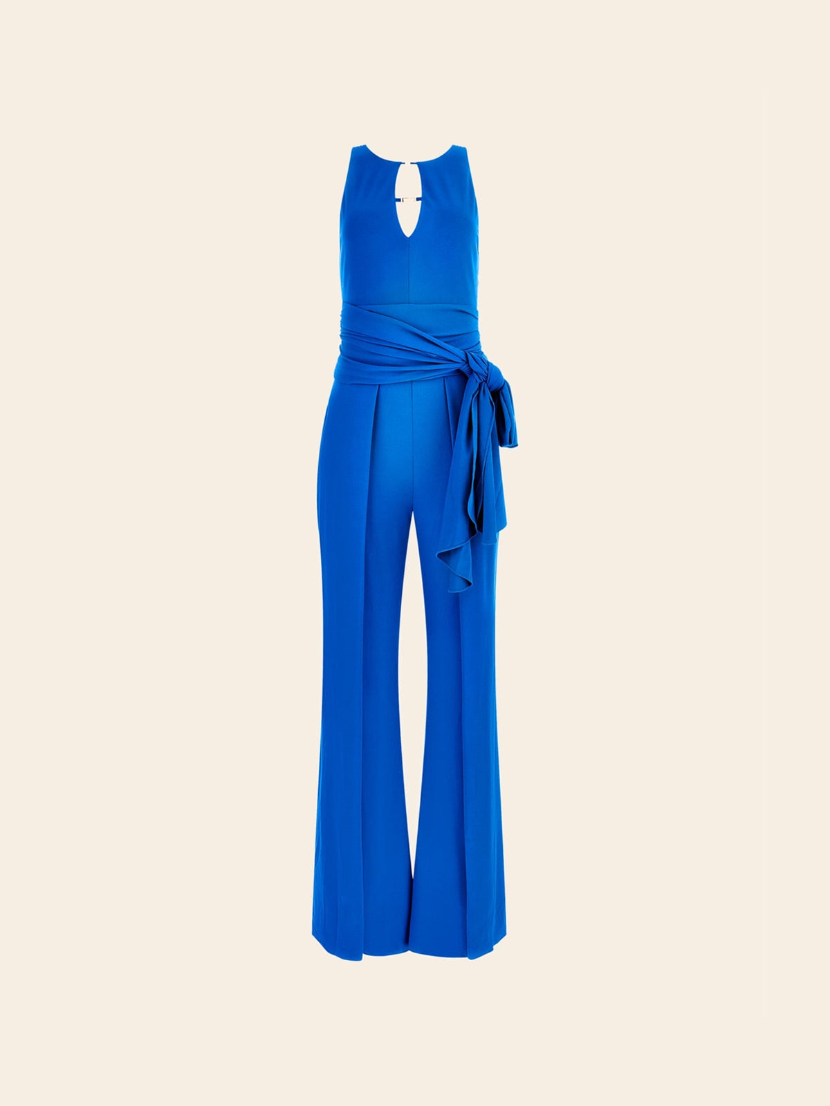 Kobaltblauwe mouwloze Marciano by Guess Kiki jumpsuit met wijde pijpen.