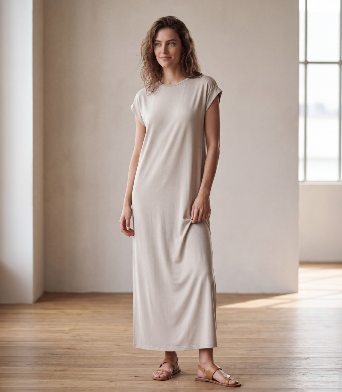 PIECES PCANDORA SS O-Neck Lena Maxi Dress