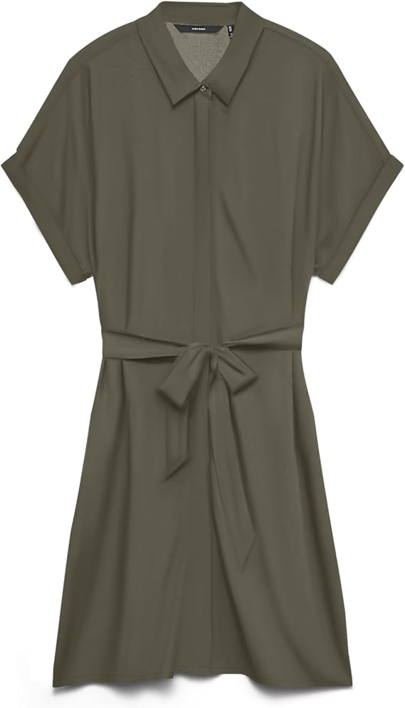 Vero Moda VMEASY JOY Shirt Dress – Khaki