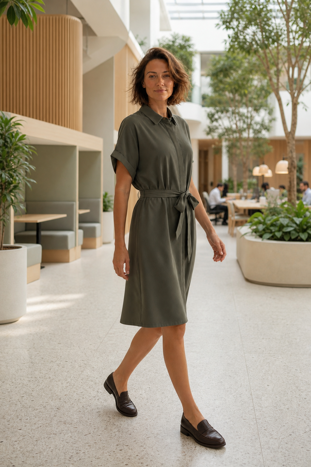 Vero Moda VMEASY JOY Shirt Dress – Khaki